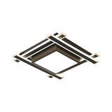 Minimalist Square Flush Pendant Light - 18/23.5 Width Led Acrylic Ceiling Fixture In Black/White