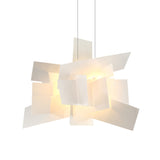 Contemporary Led Acrylic Suspension Light - White/Red Ideal For Over Dining Table