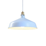 Minimalistic Metallic Dome Pendant Ceiling Light - 8.5/13 Width 1 Head Black/White Shade For Living