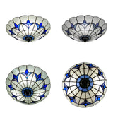 Tiffany Loft Stained Glass Flush Mount Light - Magnolia Ceiling In Multi-Colored Shades For Bedroom