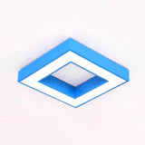 Contemporary Acrylic Square Flush Mount Light For Childs Bedroom Ceiling