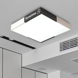 19.5/23.5 Modern Led Square Acrylic Ceiling Lighting In White For Living Room