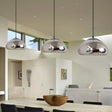 7’/12’ Doublewalled Pendant Lighting Postmodern Glass Suspension Lamp - Silver/Gold/Bronze