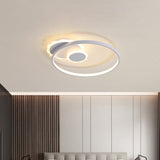 Modern Led Acrylic Flush Mount Ceiling Light For Bedroom - White Round Design W/ Warm Or