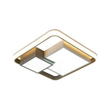 Minimalist Square Led Ceiling Light In Warm/White For Bedroom