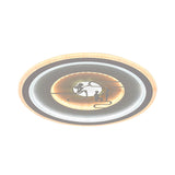 Minimalist Acrylic Led Flush Mount With Unique Lovers Pattern