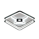 Modern Led Bedroom Ceiling Flush Mount Light Fixture With Acrylic Shade In White/Warm - Black