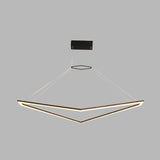 Black & White Acrylic Geometric Chandelier Pendant Light With Led Modern Hanging Lamp Fixture