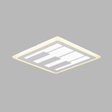 Acrylic Square Flushmount Led Ceiling Light In Warm/White With Modernist Design