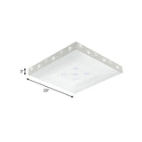 Modern Led White Flush Ceiling Light With Flower Pattern - White/Warm/3 Color Options