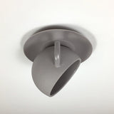 Ceramic Coffee Cup Flush Mount Ceiling Lamp - Rotatable Led Light In White/Grey/Blue
