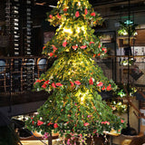 18-Bulb Tree-Shaped Chandelier With Green Plant Design For Restaurants And Homes