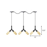 6/10/14 Bulbs Pendant Lamp Industrial Restaurant Ceiling Light With Capsule Colored Glass Shade In