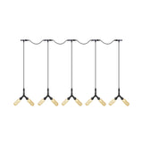 6/10/14 Bulbs Pendant Lamp Industrial Restaurant Ceiling Light With Capsule Colored Glass Shade In