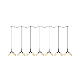 6/10/14 Bulbs Pendant Lamp Industrial Restaurant Ceiling Light With Capsule Colored Glass Shade In