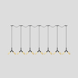6/10/14 Bulbs Pendant Lamp Industrial Restaurant Ceiling Light With Capsule Colored Glass Shade In