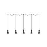 Rustic Iron Multi-Head Ceiling Light With Tandem Pendulum Design For Coffee Shops - Shop Led Pendant