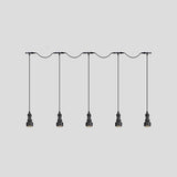 Rustic Iron Multi-Head Ceiling Light With Tandem Pendulum Design For Coffee Shops - Shop Led Pendant