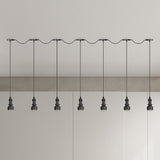 Rustic Iron Multi-Head Ceiling Light With Tandem Pendulum Design For Coffee Shops - Shop Led Pendant