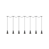 Rustic Iron Multi-Head Ceiling Light With Tandem Pendulum Design For Coffee Shops - Shop Led Pendant