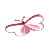 Butterfly Led Acrylic Flush Ceiling Light In Pink/Blue - Minimalistic Bedroom Flushmount Lighting