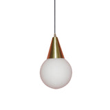 Brass Modo Ceiling Pendant Light - Post Modern 1 Milk White Glass Suspension Lamp