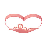 Macaron Heartbeat Acrylic Led Flushmount Ceiling Lamp - White/Pink/Gold Child Bedroom