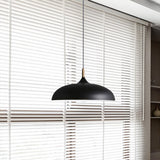 Retro Style Black/White Dome Pendant Light Fixture With Adjustable Cord - Metal 1 Bulb Hanging Lamp