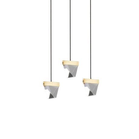 Gorgeous 3/6-Light Gem Multi Ceiling Pendant Lamp Kit With Led Beveled Crystal And Simple Brass