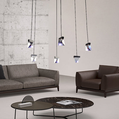 Gorgeous 3/6-Light Gem Multi Ceiling Pendant Lamp Kit With Led Beveled Crystal And Simple Brass