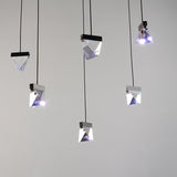 Gorgeous 3/6-Light Gem Multi Ceiling Pendant Lamp Kit With Led Beveled Crystal And Simple Brass
