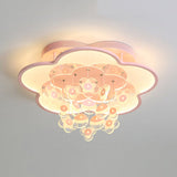 Blossom Modern Led Ceiling Light For Adult & Kid Bedrooms (Acrylic Flushmount) Pink / 18 Warm