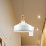 Modern Hanging Ceiling Light With Cone/Drum Shade - 1-Light Aluminum Pendant For Dining Room