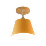 Modern Gray/Pink Metal And Wood Adjustable Ceiling Pendant Light