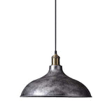 Vintage Style Pendant Lamp- Metal Bowl Ceiling Light Fixture In Black/White For Restaurants
