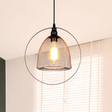 Industrial Black Metal Pendant Light For Living Rooms
