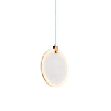 Modern White Glass Pendant Lamp With Led In 8/10/12 Diameter And Warm Light