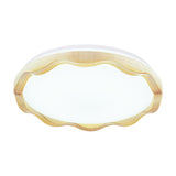 16/19.5 Simple Style Scalloped Ceiling Lamp With Acrylic Diffuser - White/Blue/Gold Flush Light