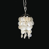 Nordic Shell Wind Chime Pendant Light - Elegant White Hanging Ceiling For Living Room