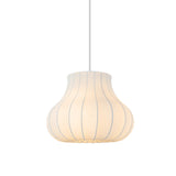 White Fabric Shade Pendant Light: Modern Hanging Ceiling Lantern With 1 Light Suspension