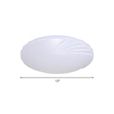Minimalist Acrylic Shade Led Ceiling Flush Mount - 7.5’/9’/12’ Dia White Light For Bedroom