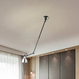 Modern Metallic Dome Pendant Lamp - 1 Bulb Black/Gray Ceiling Light With Articulated Arm For Kitchen