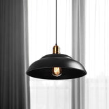 Double Bubble Pendant Lamp - Retro Style 1-Light Metallic Ceiling Light For Coffee Shop Black/White