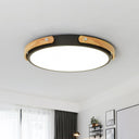Modern Led Ceiling Lamp - Black/White Circle Bathroom Mount Light Warm/White Black / 13’ Warm