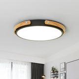 Modern Led Ceiling Lamp - Black/White Circle Bathroom Mount Light Warm/White Black / 13’ Warm