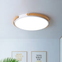 Modern Led Ceiling Lamp - Black/White Circle Bathroom Mount Light Warm/White White / 13’ Warm