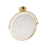 Contemporary Led Gold Flush Ceiling Lamp With Circle Acrylic Rotatable Semi Mount And Context