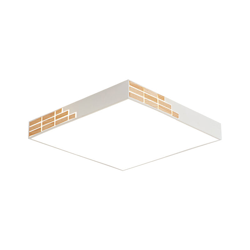 Modern Led Bedroom Flushmount Lighting In White - 16/19.5/23.5 Width