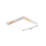 Modern Led Bedroom Flushmount Lighting In White - 16’/19.5’/23.5’ Width