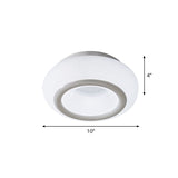 White Bean Led Ceiling Lamp: Simplicity In Acrylic Flush Mount Lighting With 3 Color Light Options